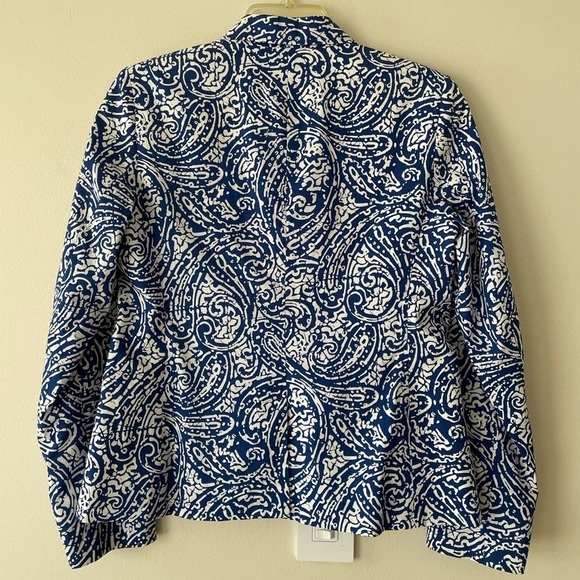 Talbots Paisley Print Vintage Boxy Blazer Sz4 Preppy Artsy Unique - Picture 9 of 11